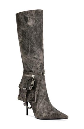Azalea Wang Rondel Knee High Boot in Brown Multi at Nordstrom, Size 8.5