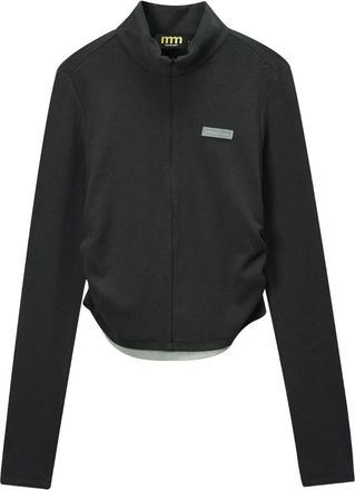 Mini Cream Jack met ruches en lange mouwen - Grijs