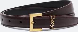 Saint Laurent Cassandre slim leather belt