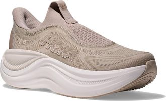 Hoka One One Skyward Laceless Recovery Sneaker in Putty /White at Nordstrom, Size 10.5