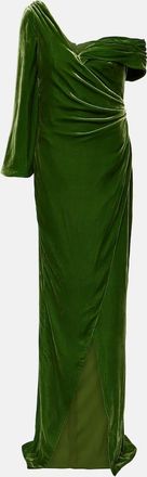 Costarellos Rubinia silk-blend velvet gown
