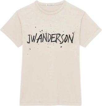 J.W.Anderson Circulair T-shirt - Heren - T-shirts - Beige - L - Katoen - Tops