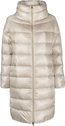 Herno Matilde Donsjas - Dames - Dons jassen - Beige - L - Leer - Jassen