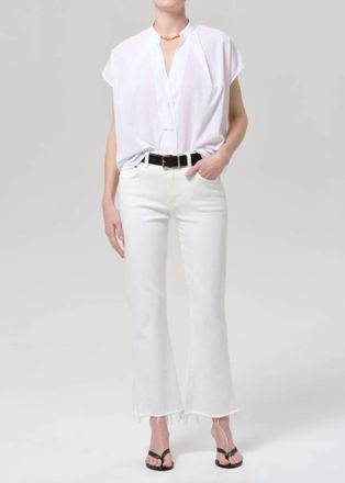 Citizens Of Humanity Goldie Ankle Kick Flare Jeans In Soft White