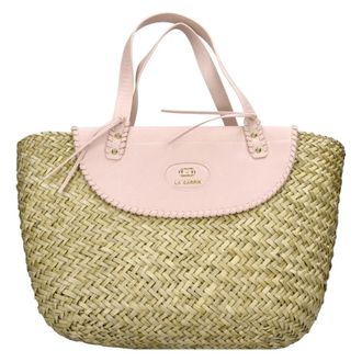 La Carrie Tassen, Dames, Beige, ONE Size, Leer, Tote Bag