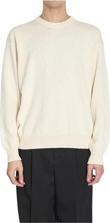 Roberto Collina Truien & Vesten, Heren, Beige, L, Katoen, Trui met ronde hals