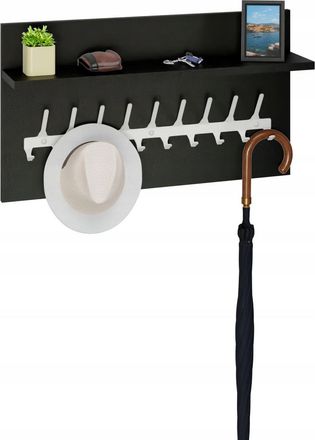 OEM Percha Loft De 70 Cm - Blanca + Negra, S&oacute;lida Y Elegante