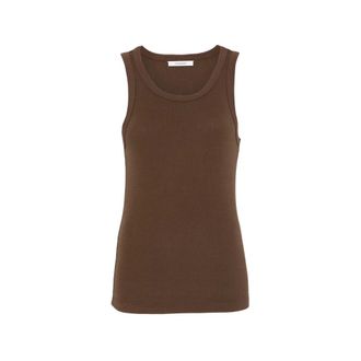 Entire studios Sleeveless Tops, female, Brown, Size: XS Ribbed Tank Top