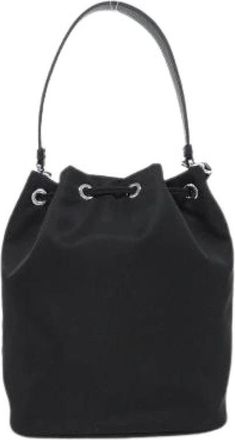 Prada Pre-owned Tessuto Ricamo Schoudertas - Dames - Vintage Tas - Zwart - ONE Size - Vintage