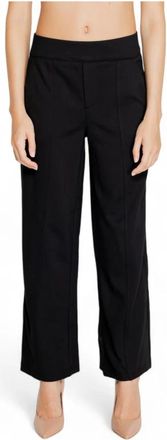 Street One Wijde Pijpen Broek - Dames - Wijde Broeken - Zwart - 3XL L30 - Polyester - Broeken
