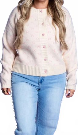 Wishlist Sweetheart Cardigan In Cream