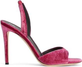 Giuseppe Zanotti Lilibeth velvet sling-back sandals - women - Velvet/Leather/Leather - 41 - Pink