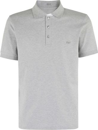 Fay Polo Shirts, male, Gray, Size: 3XL DB Collar Polo Shirt