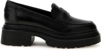 Guess Zwarte leren loafers - Dames - Loafers - Zwart - 40 EU - Leer - Schoenen