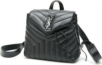 Saint Laurent Black Leather Backpack (Pre-Owned)