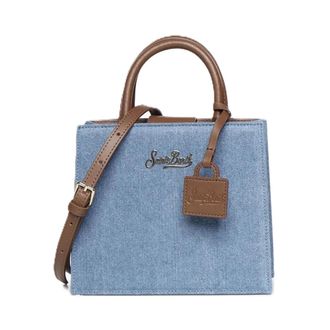 MC2 Saint Barth Handbags, female, Blue, Size: ONE SIZE Shop Bag Midi