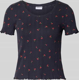 Jake*s Casual Pyjama-Oberteil mit Muschelsaum in Marine, Gr&ouml;&szlig;e XXL