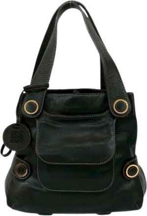 Loewe Pre-owned Shoulder Bags, female, Black, Size: ONE SIZE Pre-owned Boston Bag