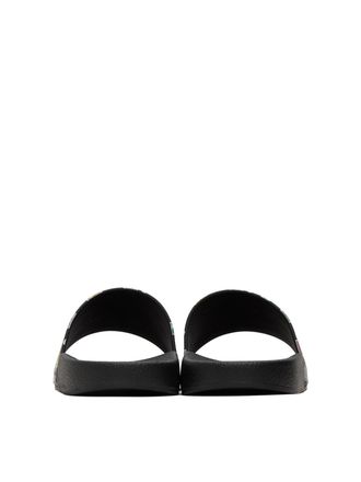 J.W.Anderson Womens Sticker Logo Slides Sandals Black Shoes >