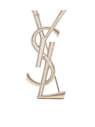 Saint Laurent Cassandre Tubogaz brooch - unisex - Metal - OS - Gold