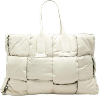 Bottega Veneta Pre-owned Squash Tote Bag - Dames - Vintage Shopper - Beige - ONE Size - Leer - Vintage