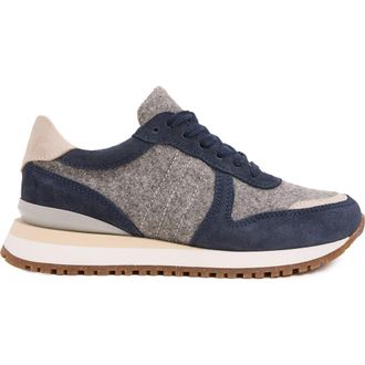 Celtic & Co. Wool Panel Trainer in Navy/grey at Nordstrom, Size 10B Uk