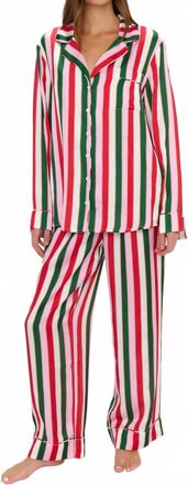 Show me your Mumu Classic Silky Pj Set In Jolly Stripes
