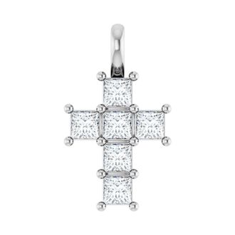 Diamond2Deal 14k Gold Princess Cut 1/2ct Lab-Grown Diamond Pendant