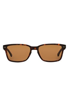 Brooks Brothers 52mm Rectangular Sunglasses in Tortoise /Brown at Nordstrom