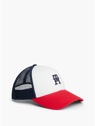 Tommy Hilfiger Mens Monogram Colorblock Trucker Cap - Multi