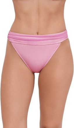 Steve Madden Shirred Hipster Bikini Bottoms in Orchid at Nordstrom, Size X-Small