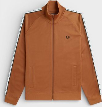 Fred Perry Mens Fred Perry Taped Track Jacket Marmalade - Brown - Size: Regular/36