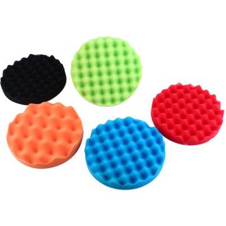 OEM Kit De 7 Almohadillas De Esponja De 7 Para Pulir Con Cera, Para Pulidora De Coches, Con Adaptador De Taladro M14 -crezuo