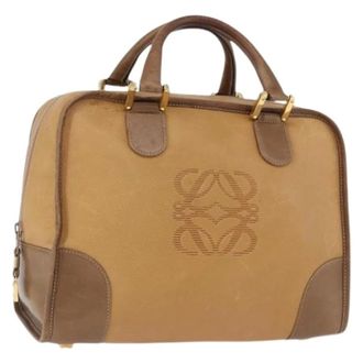 Loewe Pre-owned Hand Bag - Dames - Pre-owned - Beige - Maat: ONE Size Leer