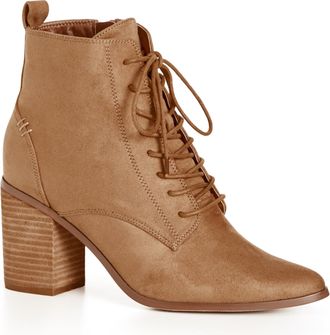 City Chic Womens Ankle Boots - Tessa, Tan, 10 UK Wide