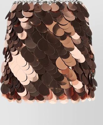Paco Rabanne metal maxi teardrop sequin mini skirt