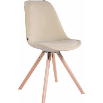 Clp Sedia Toulouse in velluto crema natura