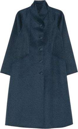 Emporio Armani Jassen Navy - Dames - Mantel - Blauw - 2XS - Wol - Jassen