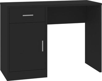 vidaXL Vidaxl - Desk with Drawer&Cabinet Black 100x40x73 cm Engineered Wood
