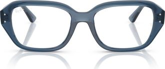 Ray-Ban 53mm Square Optical Glasses in Light Blue at Nordstrom