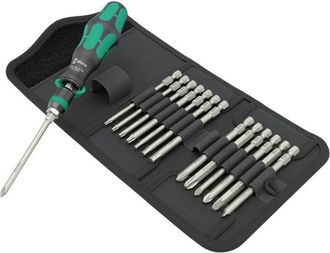 Wera Kraftform Kompakt 838 ra-r m Set 1 05051061001 Kit inserti 15 parti Croce Phillips, Croce Pozidriv, torx, Brugola - Wera