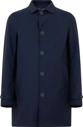Herno Trenchcoat met Knopen - Heren - Trenchcoats - Blauw - L - Wol - Jassen