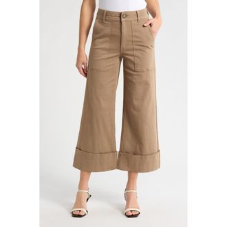 Pistola Denim Maya High Waist Wide Leg Jeans in Biscuit at Nordstrom, Size 31