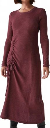 Michael Stars Ilia Ruched Tie Maxi Dress In Boysenberry
