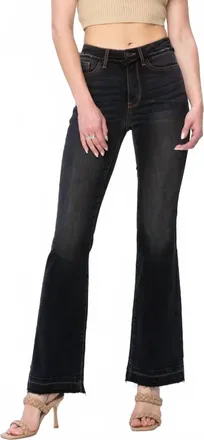 Judy Blue High Waist Release Hem Slim Boot Cut Jeans - Plus In Black