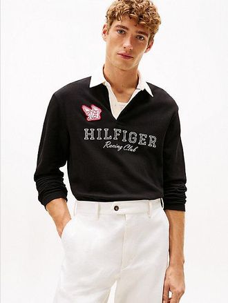 Tommy Hilfiger Logo Appliqu&eacute; Relaxed Rugby Polo Shirt