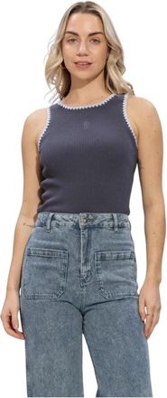 Ibana Timora Top - Dames - Tops zonder mouwen - Grijs - XS - Tops
