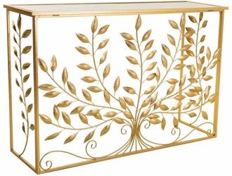 Wanderlust Deco Wanderlust Deco - Recibidor de metal dorado 120x40x80