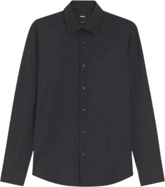 HUGO BOSS Overhemden > Nette Overhemden - Heren - Zakelijke Overhemden - Zwart - L - Overhemden