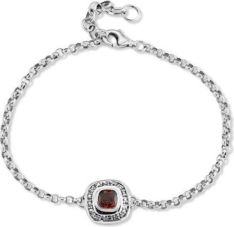 Samuel B. Silver 0.75 Ct. Tw. Garnet Bracelet